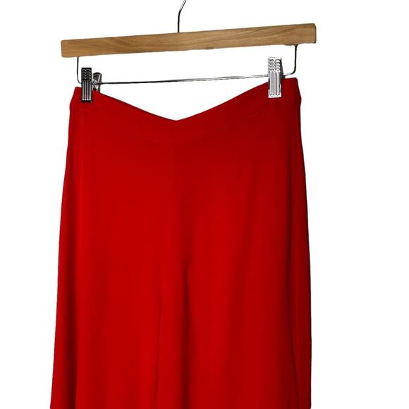 Revolve Alexis High Rise Red Cropped Wide Leg Pants Minimalist Contemporary - Picture 4 of 10